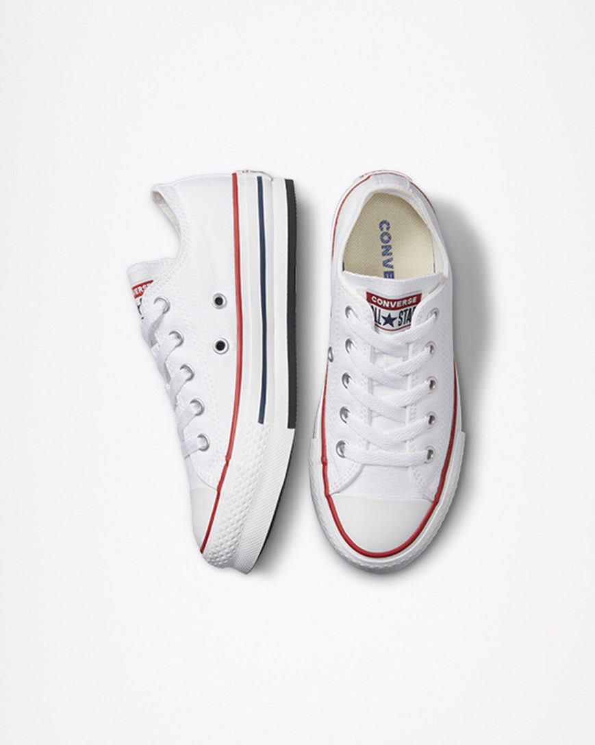 Topanky Na Platforme Converse Chuck Taylor All Star Lift Nizke Dievcenske Biele Tmavo Červené Námornícka Modrá | SK FD11GK6